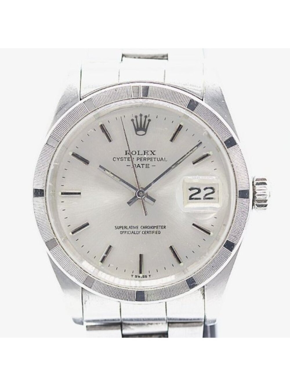 Rolex Oyster Perpetual Date Automatic Winding Silver Dial Watch